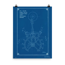 18 Size Elgin Escapement Blueprint Poster by J.E. Coleman