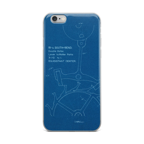 Escapement Blueprint iPhone Case